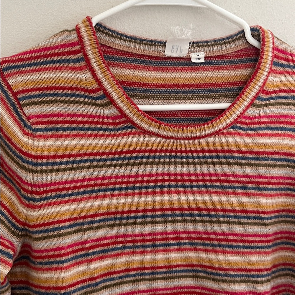 Gap colorful merino wool blend striped sweater - Picture 2 of 6